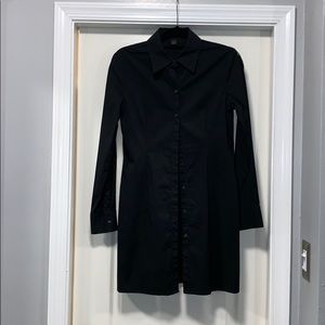 Black button down dress
